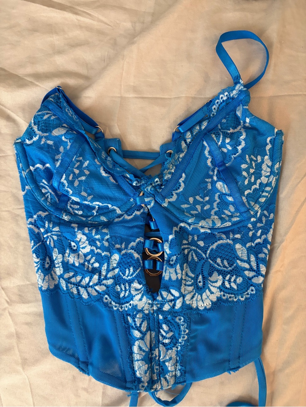 Outcast Blue Corset Top